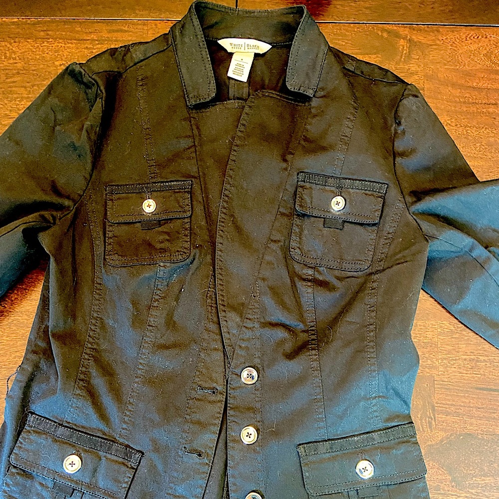 White House Black Market Black Jacket Size 8
